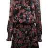 Parker - Black, Teal, & Purple Floral Burnout Velvet Mini Dress Sz XXS