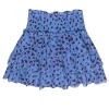 Parker - Blue Floral Print Tiered Mini Skirt Sz S