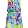 Parker - Bright Marbled Fit & Flare Dress Sz S