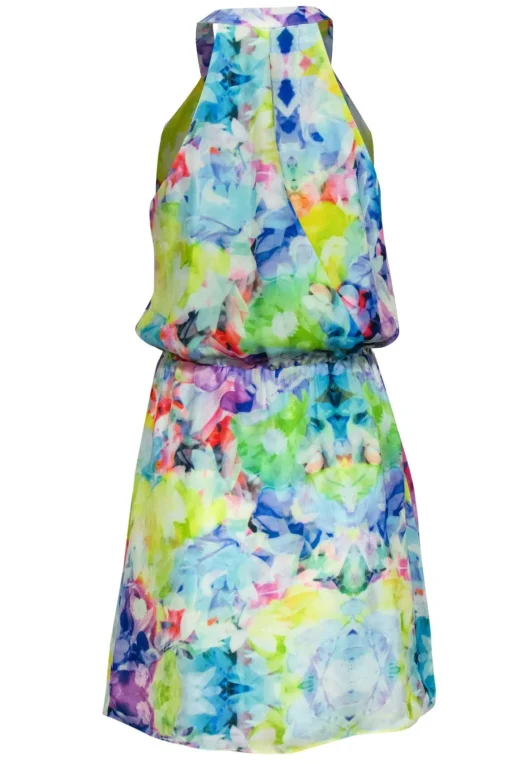 Parker - Bright Marbled Fit & Flare Dress Sz S