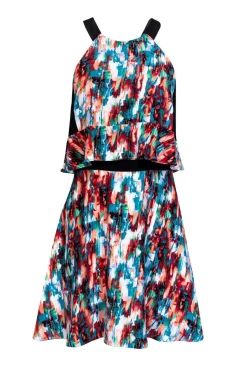 Parker - Multicolored Marbled Dress w/ Ruffles Sz M