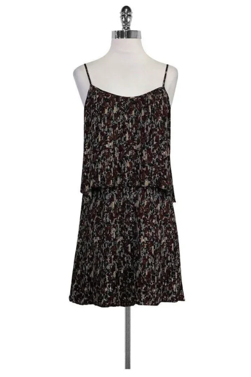 Parker - Printed Pleated Dress Sz M