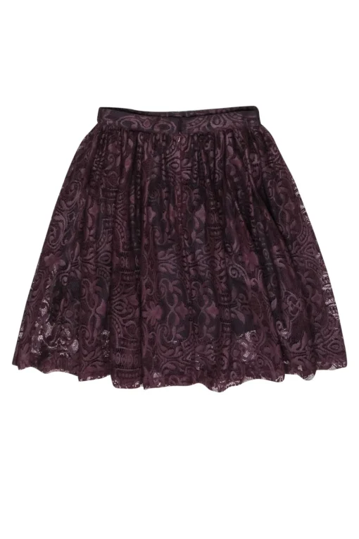 Parker – Purple Lace A-Line Skirt Sz 4