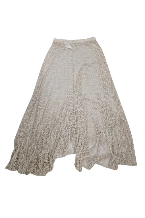 Patbo - Cream Open Fishnet Maxi Skirt Sz S