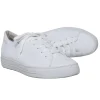 Paul Green - White Pebbled Leather Lace Up Sneakers Sz 9.5