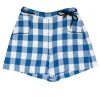 Pearl by Lela Rose - Blue & Cream Gingham Shorts Sz 12