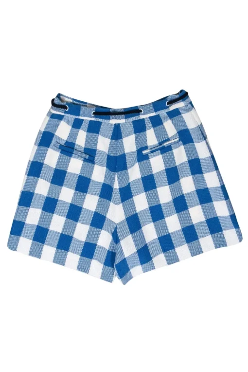 Pearl by Lela Rose - Blue & Cream Gingham Shorts Sz 12