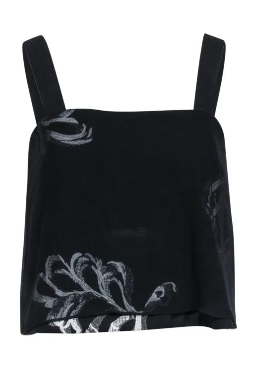 3.1 Phillip Lim - Black Sleeveless Crop Blouse Sz 2