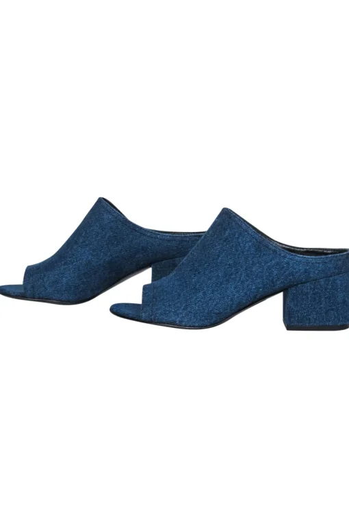 3.1 Phillip Lim - Blue Denim Open Toe Mule Heels Sz 6