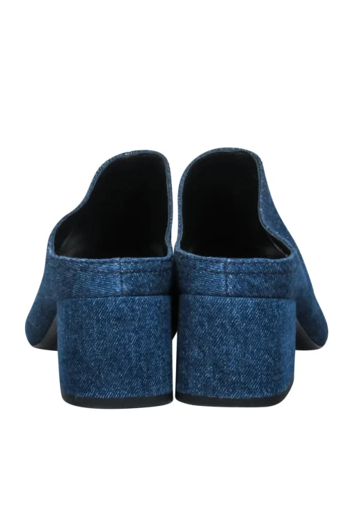 3.1 Phillip Lim - Blue Denim Open Toe Mule Heels Sz 6