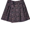 3.1 Phillip Lim - Navy & Bronze Brocade Faux Wrap Skirt Sz 6