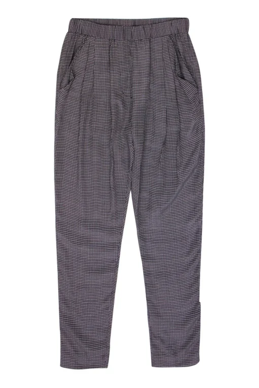3.1 Phillip Lim - Navy Grid Printed Taper Leg Pants Sz 0