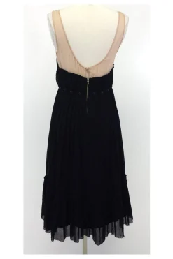 3.1 Phillip Lim - Nude & Black Silk Dress w/ Embellished Waist Sz 0