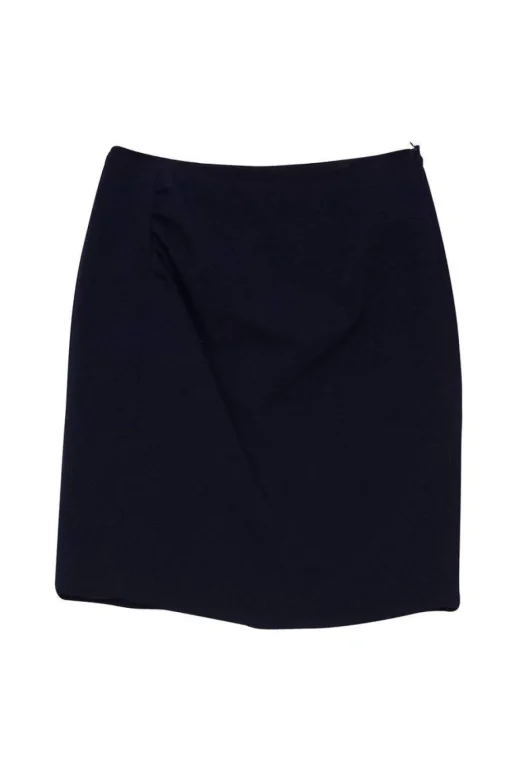 Piazza Sempione - Navy Gathered Skirt Sz 10