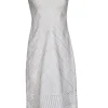 Piazza Sempione - White w/ Black Stripes Sleeveless Midi Dress Sz 8