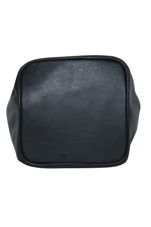 Pierre Balmain - Black Leather Mini Drawstring Bucket Handbag