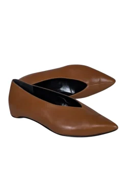 Pierre Hardy - Tan Leather Pointed Toe Flats Sz 11