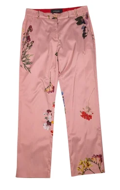 Pinko - Pink Floral Dress Pants Sz 2