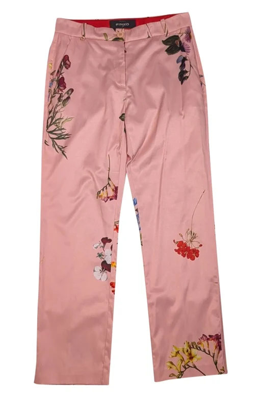 Pinko - Pink Floral Dress Pants Sz 2