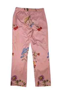 Pinko - Pink Floral Dress Pants Sz 2