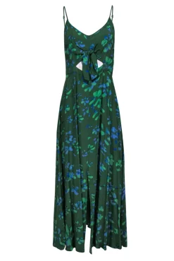 Plenty by Tracy Reese - Green Floral Maxi Slip Dress w/ Cutouts Sz M