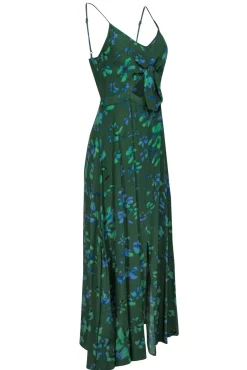 Plenty by Tracy Reese - Green Floral Maxi Slip Dress w/ Cutouts Sz M