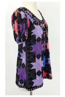 Plenty by Tracy Reese - Print Blouse w/ Stud Detail Sz S