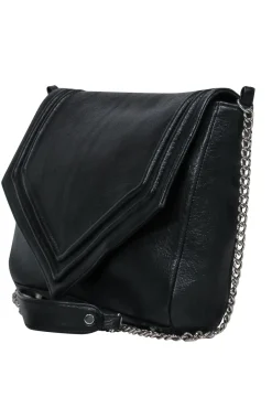 Posse - Black Envelope Crossbody Purse w/ Chain Shoulder Strap