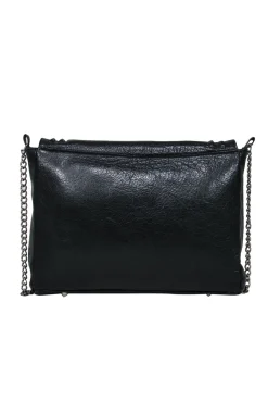 Posse - Black Envelope Crossbody Purse w/ Chain Shoulder Strap