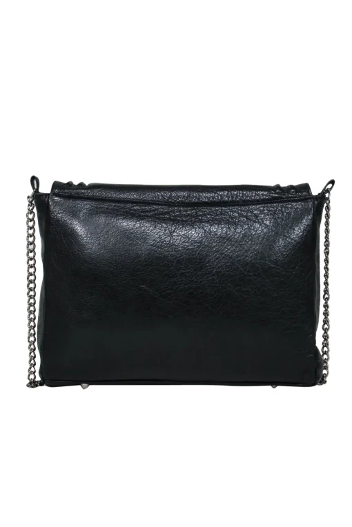 Posse - Black Envelope Crossbody Purse w/ Chain Shoulder Strap