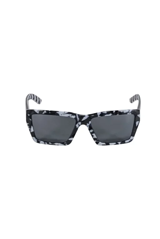 Prada - Black & White Rectangle Frame Sunglasses