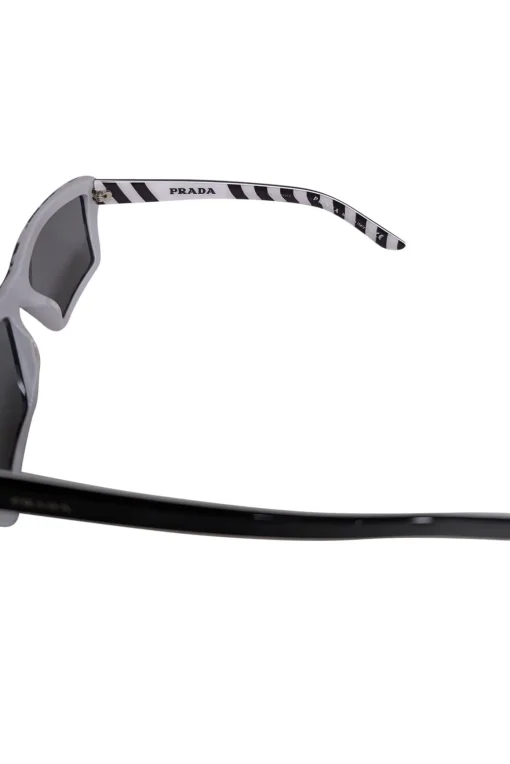 Prada - Black & White Rectangle Frame Sunglasses