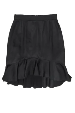 Prada - Black Flounce Wool & Silk Skirt Sz 8