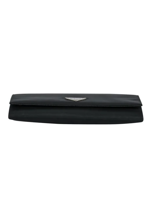 Prada - Black Fold-Over Nylon Wallet