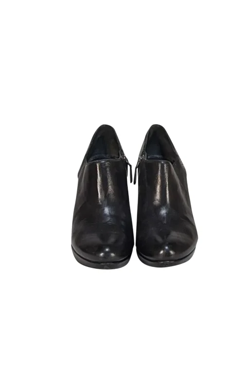 Prada - Black Leather Zipper Ankle Pumps Sz 8.5