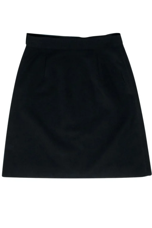 Prada - Black Nylon Wrap Above The Knee Skirt Sz 8