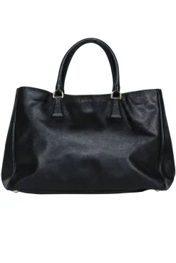 Prada - Black Saffiano Leater Largo Tote Bag