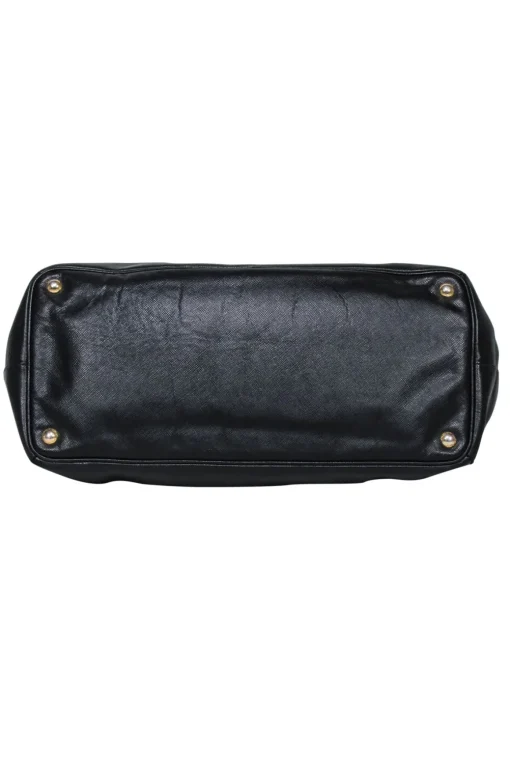 Prada - Black Saffiano Leater Largo Tote Bag
