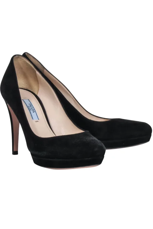 Prada - Black Suede basic Pumps Sz 6