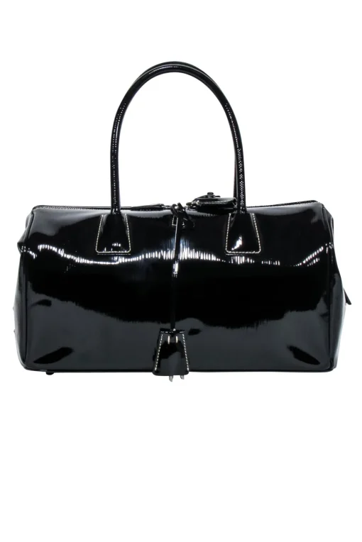 Prada - Black Textured Leather Bag