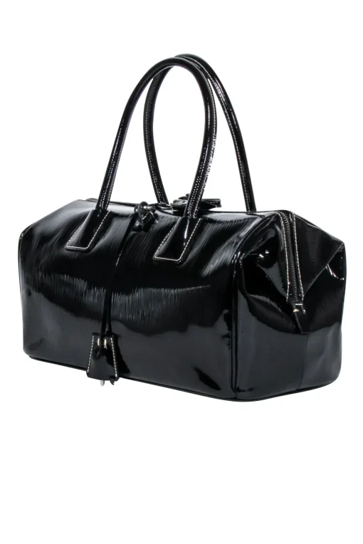 Prada - Black Textured Leather Bag