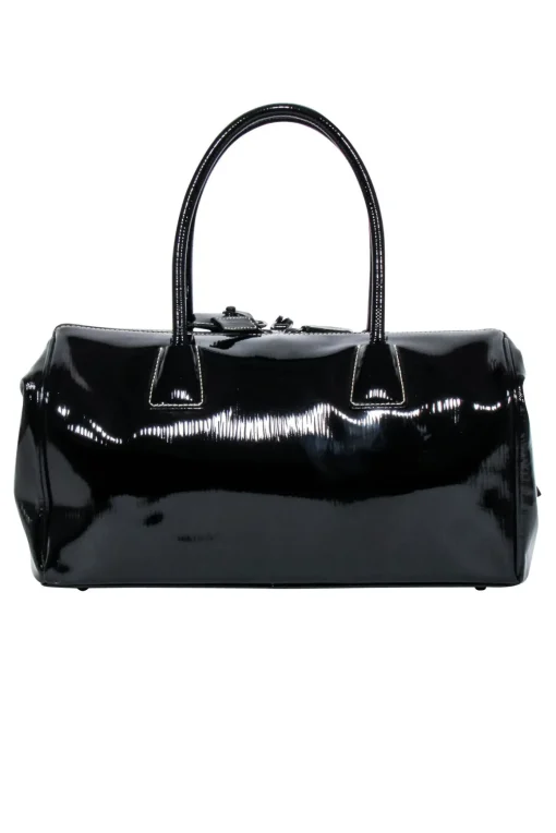 Prada - Black Textured Leather Bag
