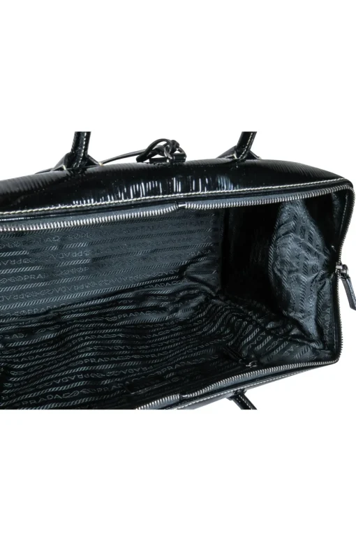 Prada - Black Textured Leather Bag