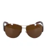 Prada - Brown Tortoise Leg w/ Gold Aviator Frame Sunglasses
