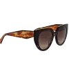 Prada - Brown Tortoise Round Cate Eye Sunglasses