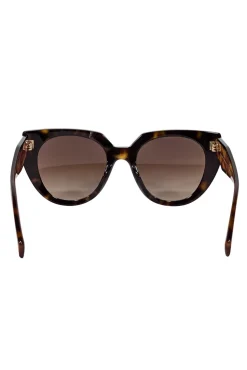 Prada - Brown Tortoise Round Cate Eye Sunglasses