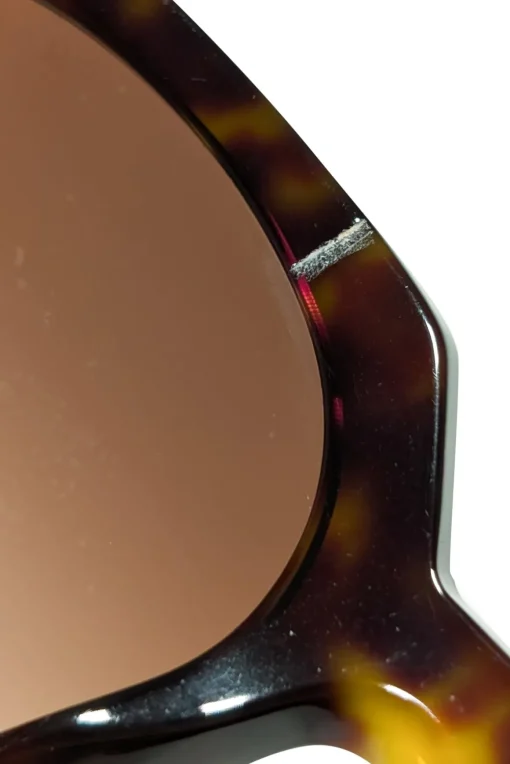 Prada - Brown Tortoise Round Cate Eye Sunglasses
