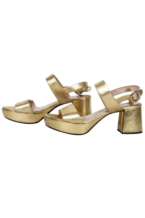 Prada - Gold Metallic Platform Sandals Sz 6.5
