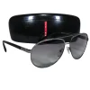 Prada - Grey Gunmetal Aviator Sunglasses