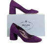 Prada - Purple Suede Rounded Toe Low Pumps Sz 8